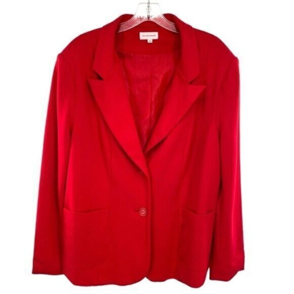 Molly & Isadora Women's Plus Size Red Blazer Jacket